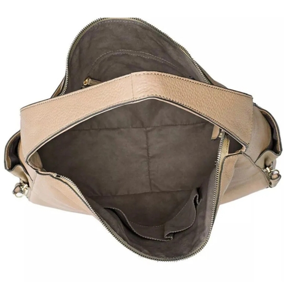 Vince Camuto Cory Hobo Douthwest Style Tan Leather Purse Handbag - Picture 5 of 6